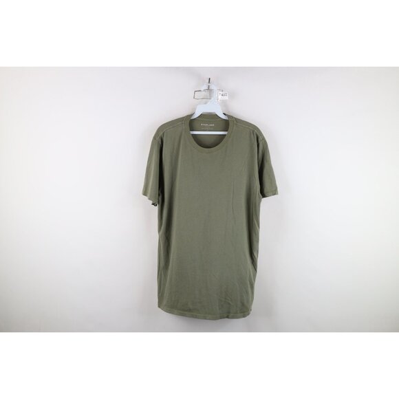 Everlane Mens Size Large Faded Blank Cotton Short Sleeve T-Shirt Green USA - Picture 1 of 13